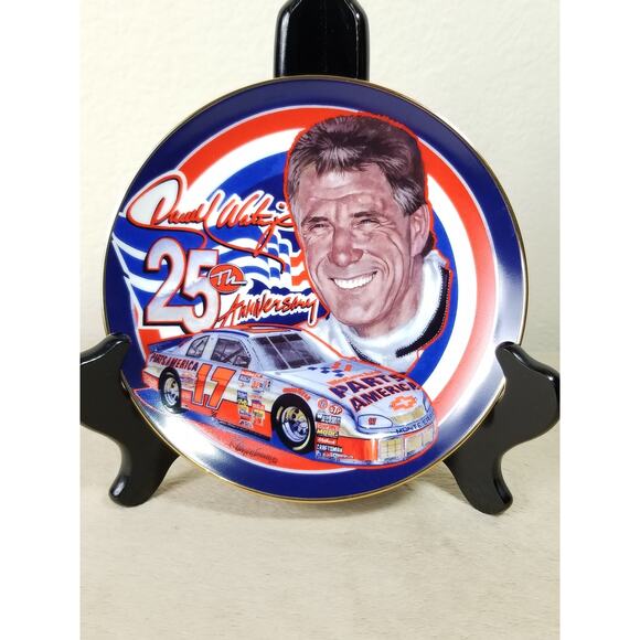 Darrell Waltrip Silver Anniversary Salute Year 1997 Wall Decor Plate 6 1/2" Vtg - Picture 1 of 12